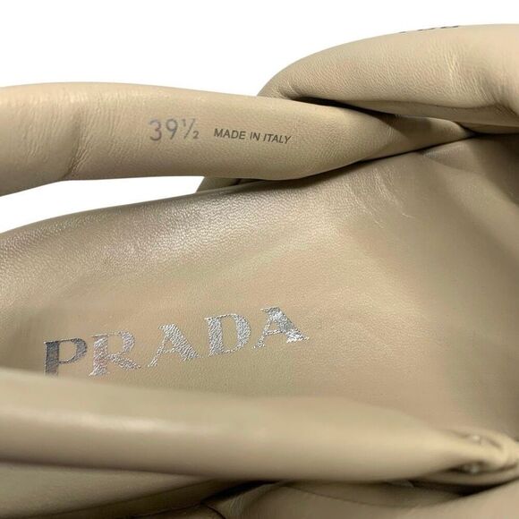 Prada Blow Padded Leather Puffy Slingback Sport Sandal EU 39.5 US 9.5 Leather - Picture 10 of 12